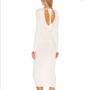 NBD white midi sweater dress